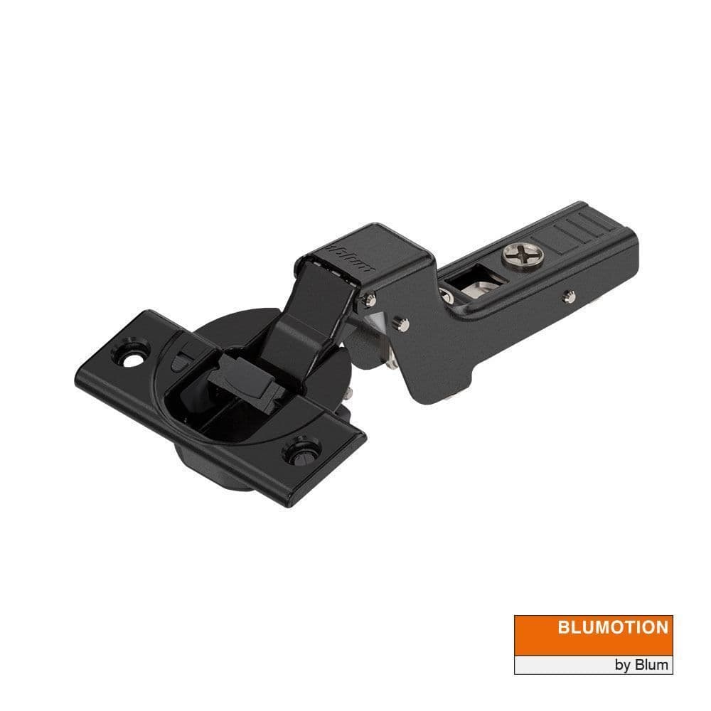 CLIP Top HINGE with BLUMOTION - Onyx Black finish - 110 opening - INSET Application (BLUM71B3750OB)