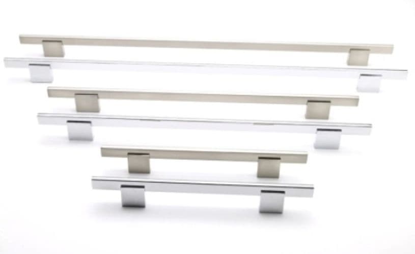 SLIM POST Aluminium T Bar Cupboard Handle - 3 sizes - 2 finishes (ECF FF874**)