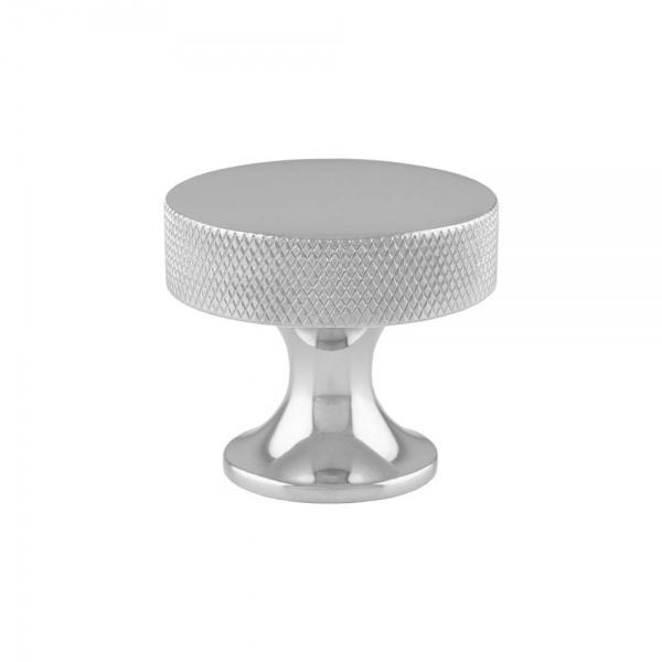 BERLIN KNURLED KNOB Cupboard Handle - 38mm diameter - 9 finishes (AW841)