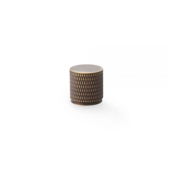 BRUNEL DIAMOND KNURLED KNOB Cupboard Handle - 2 sizes - Large or Small - 5 finishes (AW800)