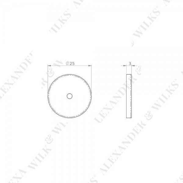 CIRCULAR BACKPLATE for Knob Cupboard Handle - 4 sizes - 5 finishes (AW895)