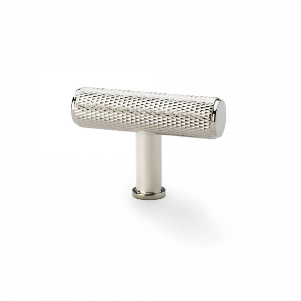 CRISPIN KNURLED T KNOB Cupboard Handle - 55mm long - 8 finishes (AW801)