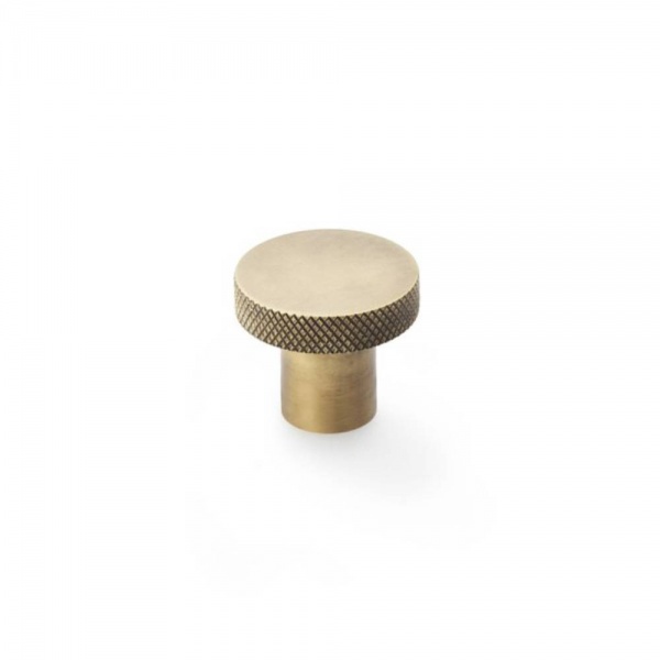HANOVER KNURLED CIRCULAR KNOB Cupboard Handle - 2 diameter sizes - 3 finishes (AW802)
