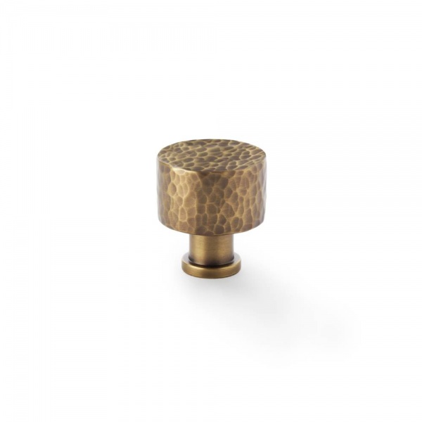 LEILA HAMMERED KNOB Cupboard Handle - 2 diameter sizes - 6 finishes (AW816)