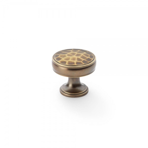LYND HAMMERED KNOB Cupboard Handle - 2 diameter sizes - 3 finishes (AW818)