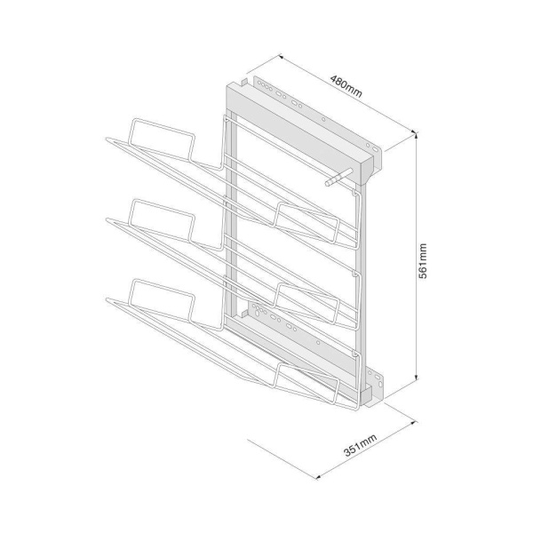 Soft Show Racks 3-TIER PULL-OUT SOFT CLOSE SHOE RACK - Left or Right Hand options ECF ...