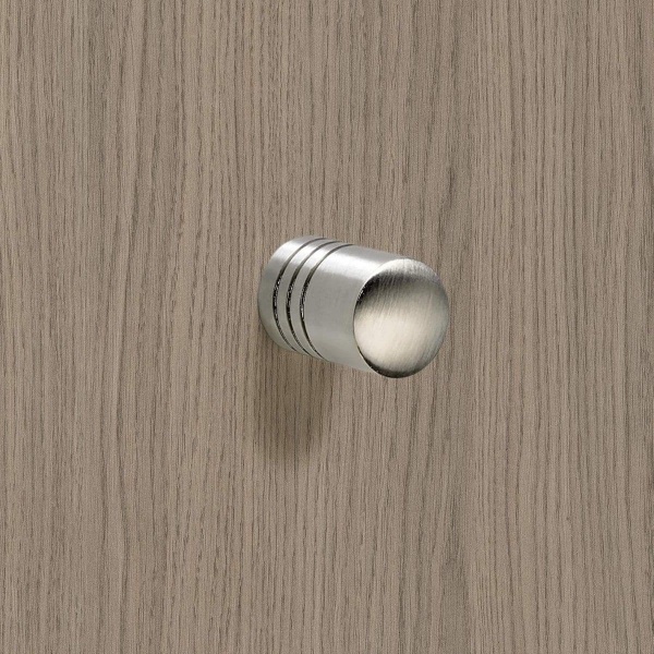 AGRINUM KNOB Cupboard Handle - 2 sizes - BRUSHED STAINLESS STEEL (HETTICH - New Modern)