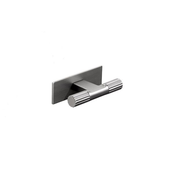 ARDEN FLUTED T KNOB c/w BACKPLATE Cupboard Handle - 70mm long - 4 finishes (PWS H1184.70496)