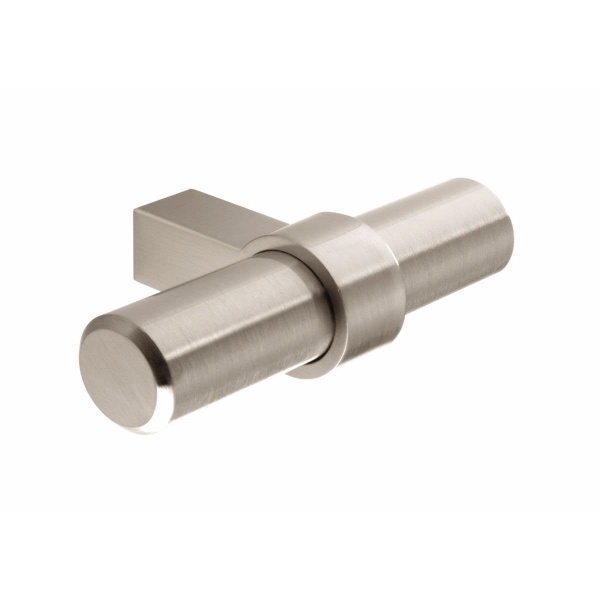 ARLINGTON T KNOB Cupboard Handle - 60mm long- BRUSHED STAINLESS STEEL EFFECT finish (PWS H503.60.SS)