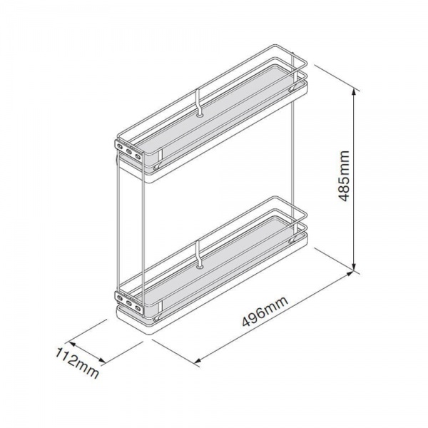 BASE PULL-OUT UNIT (Innostor Plus) to suit 150mm wide cabinet (ECF IP2B150)