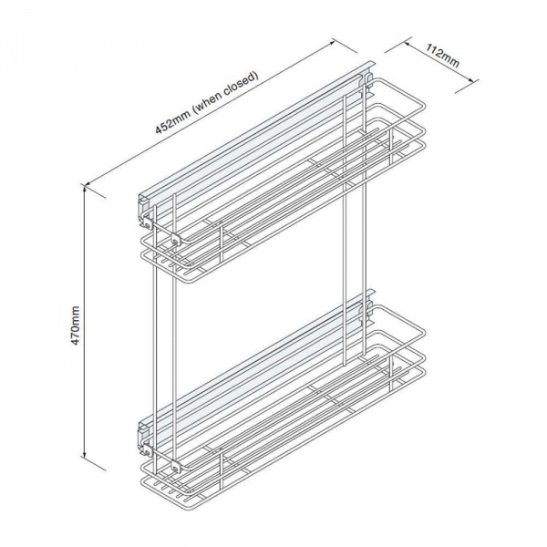 BASE PULL-OUT UNIT (Innostor Range) for 150mm wide cabinet (ECF WW CC150)