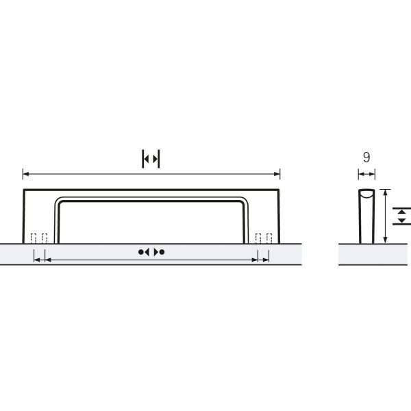 BELLUNO D Cupboard Handle - 3 sizes - 4 finishes (HETTICH - Deluxe)