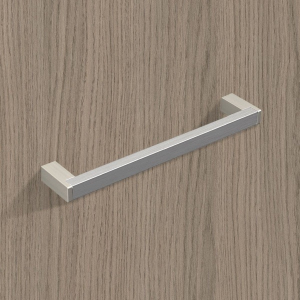 BERMEO BAR Cupboard Handle - 6 sizes - BRUSHED STAINLESS STEEL LOOK finish (HETTICH - New Modern)