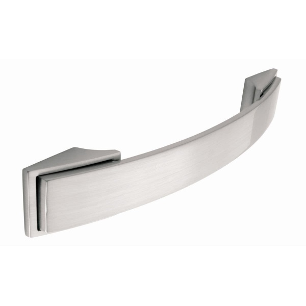 BOWES BOW Cupboard Handle - 128mm h/c size - BRUSHED STAINLESS STEEL EFFECT finish (PWS H590.128.SS)
