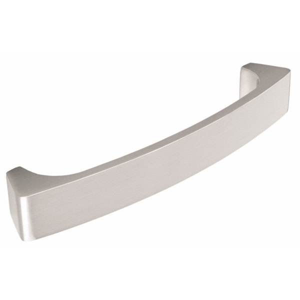 BURTON D Cupboard Handle - 128mm h/c size - BRUSHED STAINLESS STEEL EFFECT finish (PWS H334.128.SS)