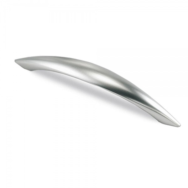 CARVO BOW Cupboard Handle - 128mm h/c size - BRUSHED STAINLESS STEEL LOOK finish (HETTICH - Organic)