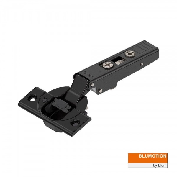 CLIP Top HINGE with BLUMOTION - Onyx Black finish -110° opening -OVERLAY Application (BLUM71B3550OB)
