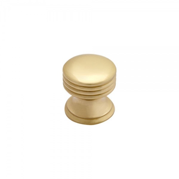 COILED Round Knob Cupboard Handle - 20mm diameter - POLISHED BRASS finish (ECF FF50320)
