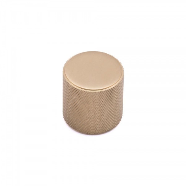 FENDER KNURLED Round Knob Cupboard Handle - 30mm dia/30mm long - 3 finishes  (ECF FF12530)