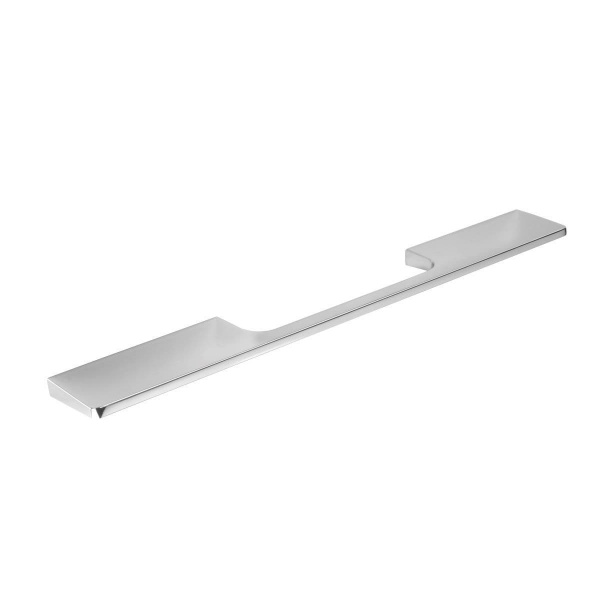 FIMBER D Cupboard Handle - 160mm/224mm dual h/c size - POLISHED CHROME EFFECT finish (PWS KDH3029)