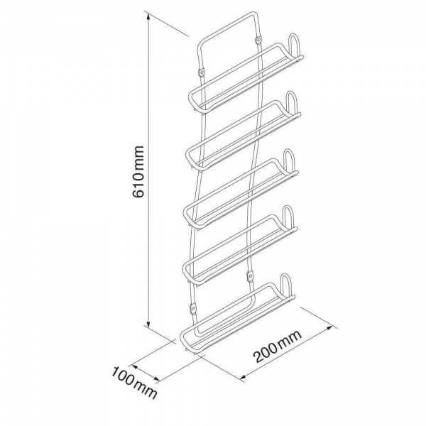 FIXED WINE RACK (Innostor) for 150mm wide cabinet (ECF WWFWR150)