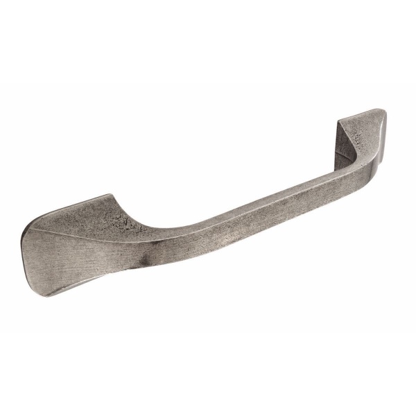 FLORE D Cupboard Handle - 128mm h/c size - POLISHED PEWTER finish (PWS H1051.128.PE)