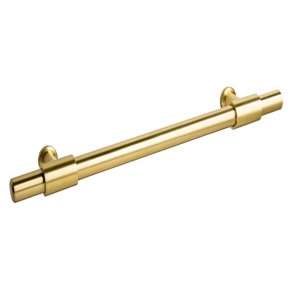 GALES T BAR Cupboard Handle - 160mm h/c size - SATIN BRASS finish (PWS H1169.160.SB)
