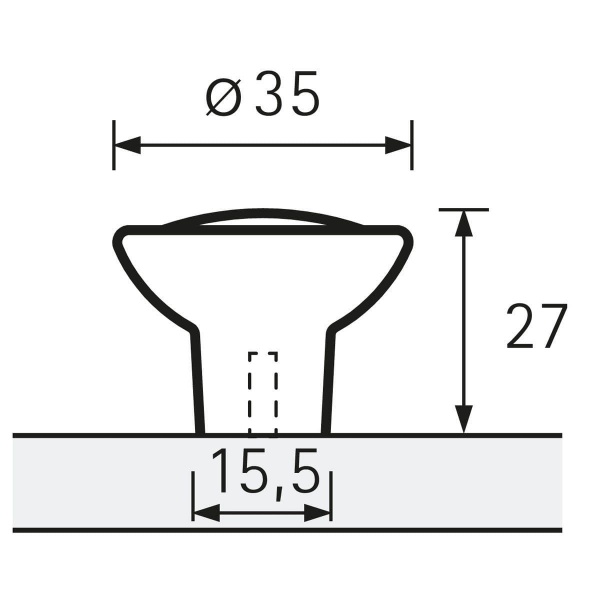 GALLENO KNOB Cupboard Handle - 35mm diameter - 3 finishes (HETTICH - Folk)