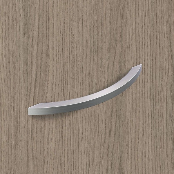 GUARANI BOW Cupboard Handle - 4 sizes - BRUSHED STAINLESS STEEL (HETTICH - New Modern)