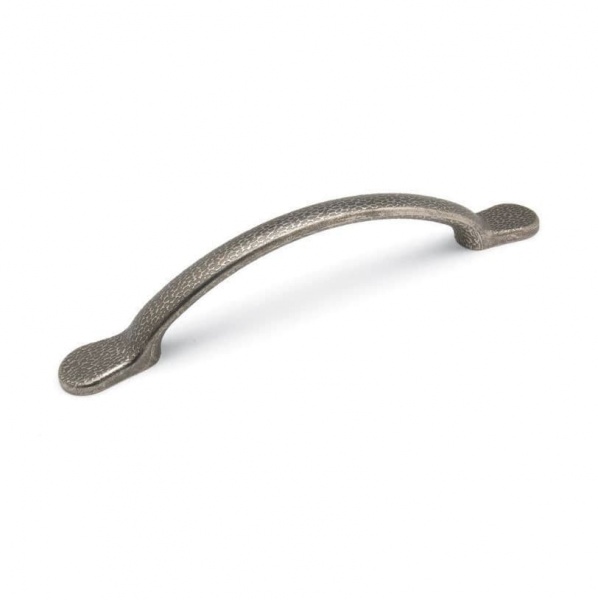 HAMMERED D Cupboard Handle - 128mm h/c size - 2 finishes (ECF FF68028)