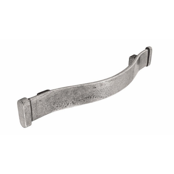 HAMPSHIRE STRAP Cupboard Handle - 128mm h/c size - POLISHED PEWTER finish (PWS H887.128.PE)