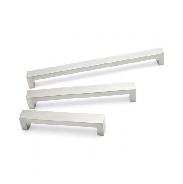 HOLLOW D Cupboard Handle - 3 sizes - BRUSHED NICKEL finish (ECF FF831**)