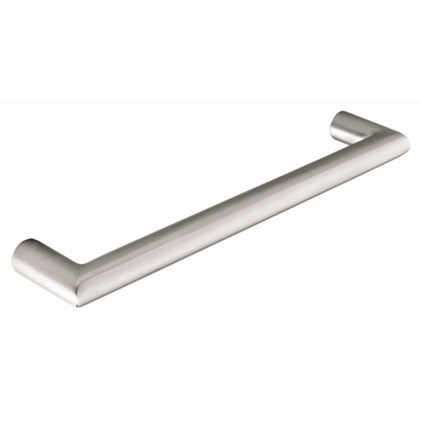 HOOK D Cupboard Handle - 160mm h/c size -  BRUSHED STAINLESS STEEL EFFECT finish (PWS H352.160.SS)