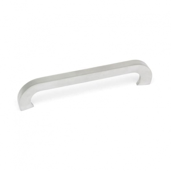 HOOKED D Cupboard Handle - 2 sizes - SATIN CHROME finish (ECF FF68360/FF63824)
