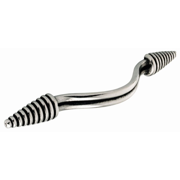 HURLEY COILED CONE STRAP Cupboard Handle - 2 sizes - RAW PEWTER finish (PWS H159.128.PE / H462.160.PE)