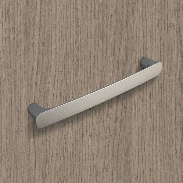 ISTRANA D Cupboard Handle - 192mm h/c size - BRUSHED STAINLESS STEEL LOOK (HETTICH - Deluxe)