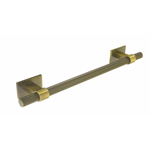 KNURLED T BAR c/w RECTANGLE BACKPLATES Cupboard Handle - 2 sizes -3 finishes (PWS H1126.257 / H1126.448)