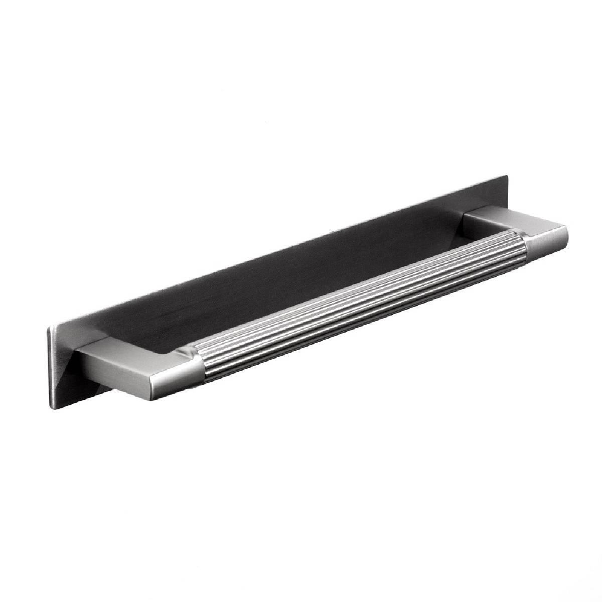 ARDEN FLUTED D c/w BACKPLATE Cupboard Handle - 160mm h/c size - 4
