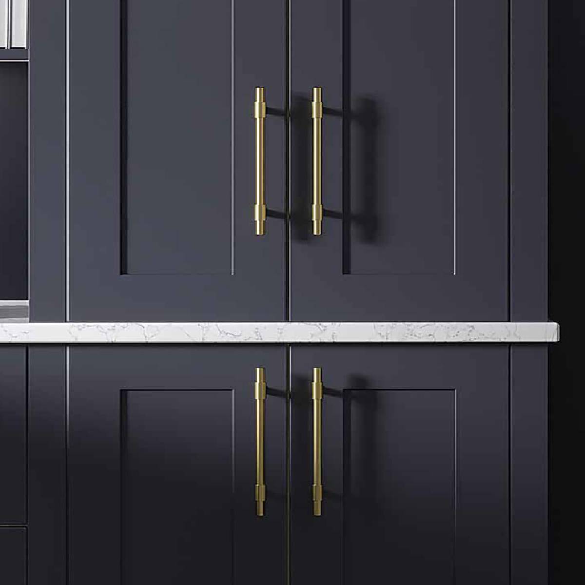 GALES T BAR Cupboard Handle 160mm H c Size SATIN BRASS Finish PWS 