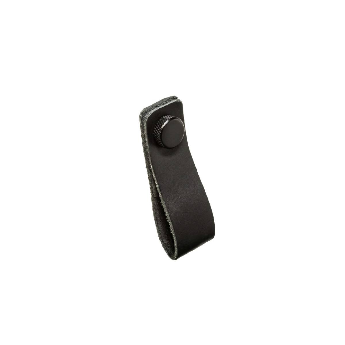 JEAKER LOOP PULL Cupboard Handle - 80mm x 25mm - BLACK or BROWN LEATHER ...