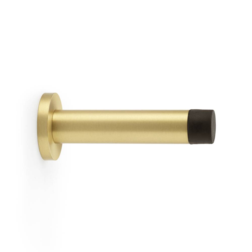 PLAIN PROJECTION CYLINDER DOORSTOP ON ROSE - 80mm long - 8 finishes (AW616)