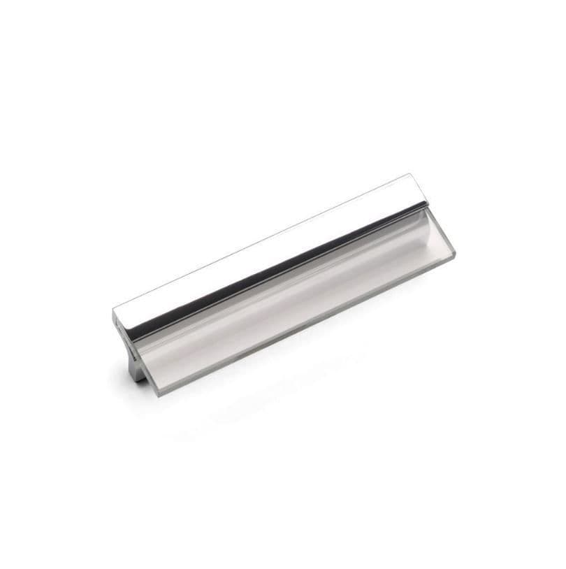 BARBICAN Pull Cupboard Handle - 2 sizes - Chrome/Clear Glass finish (ECF FF118**)