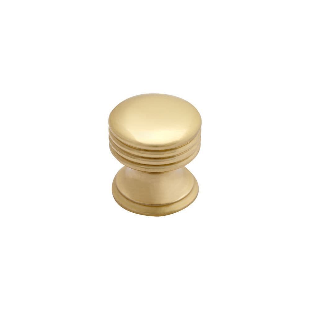 COILED Round Knob Cupboard Handle - 20mm diameter - POLISHED BRASS finish (ECF FF50320)