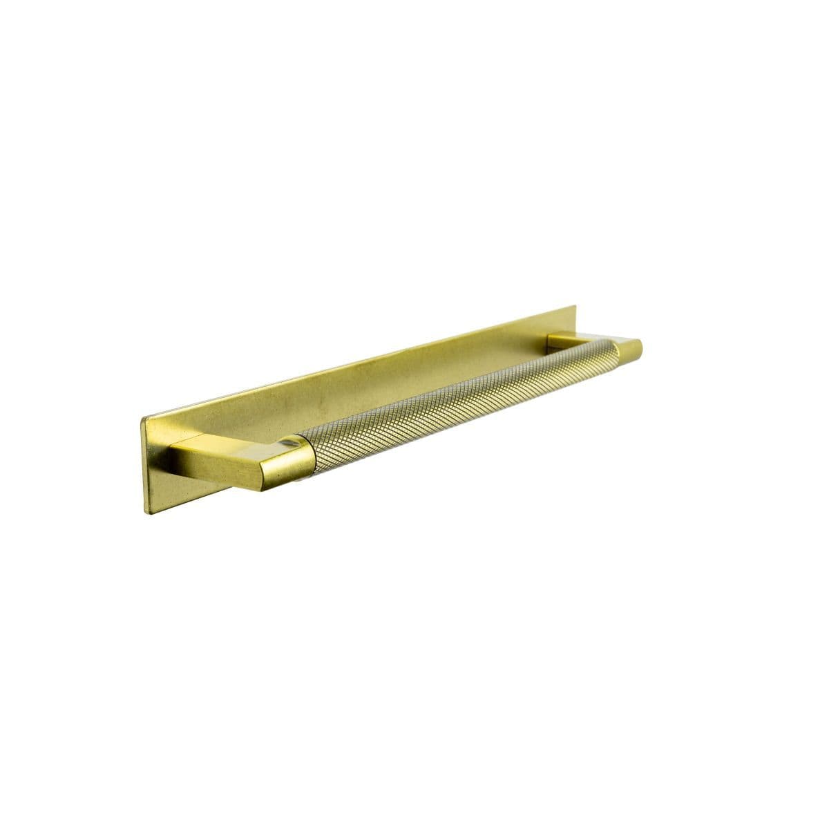 DIDSBURY KNURLED BAR c/w BACKPLATE Cupboard Handle - 2 sizes - 4 finishes (PWS H1140.160497 / 192491)