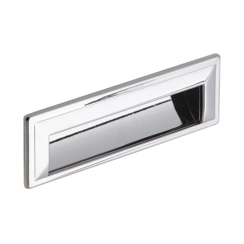 LETTERBOX Cupboard Handle for Routed Door - Flat or Curved - 128mm h/c size - 2 finishes (ECF FF68228/FF89228)