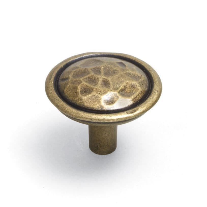 MOTTLED Round Knob Cupboard Handle - 35mm diameter - 2 finishes (ECF FF86435)