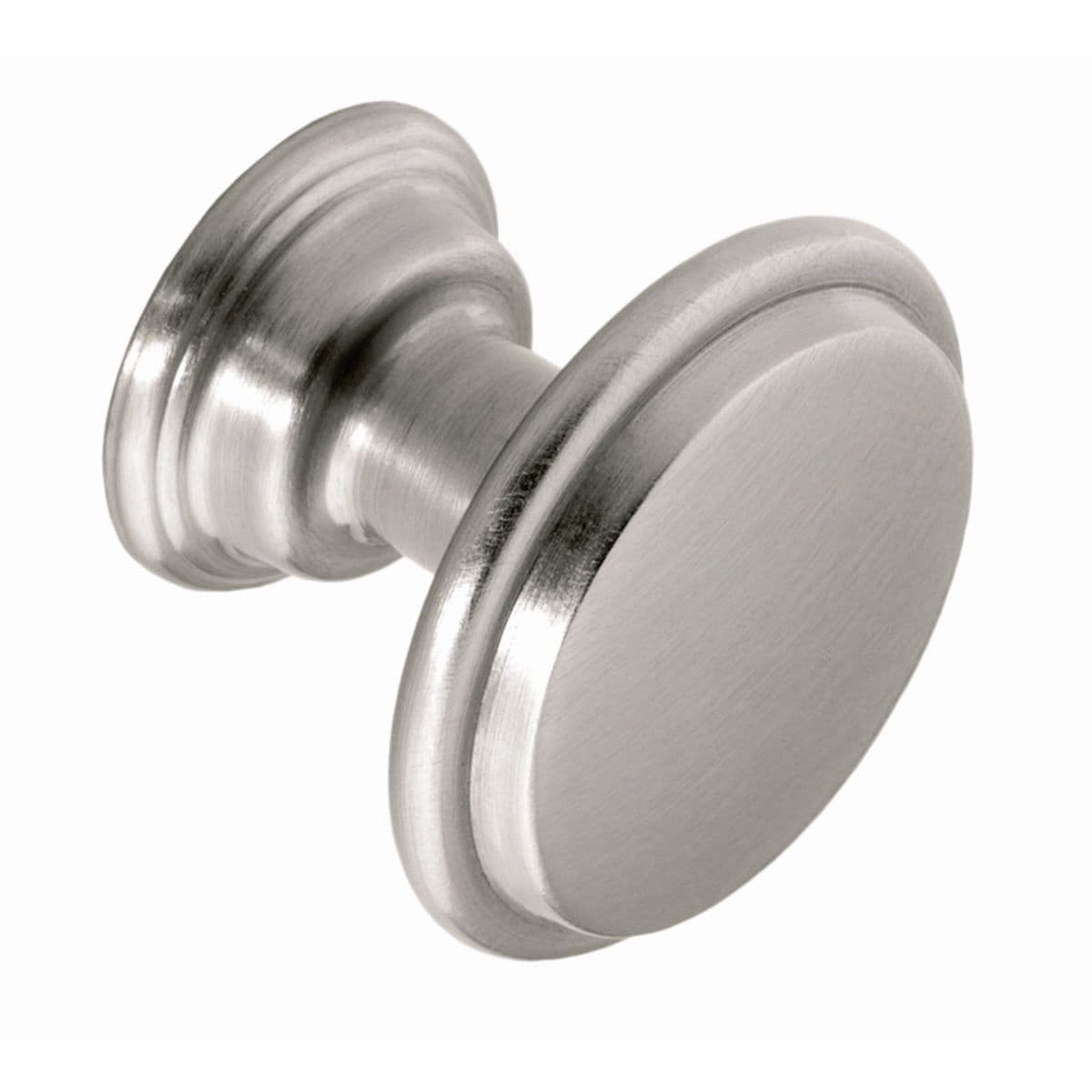 PELTON KNOB Cupboard Handle - 30mm dia - POLISHED STAINLESS STEEL EFFECT finish (PWS 6432SS)