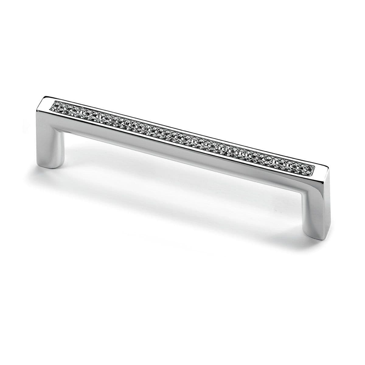 SATURNIA D Cupboard Handle - 128mm h/c size - BRIGHT CHOME PLATED (HETTICH - Deluxe)