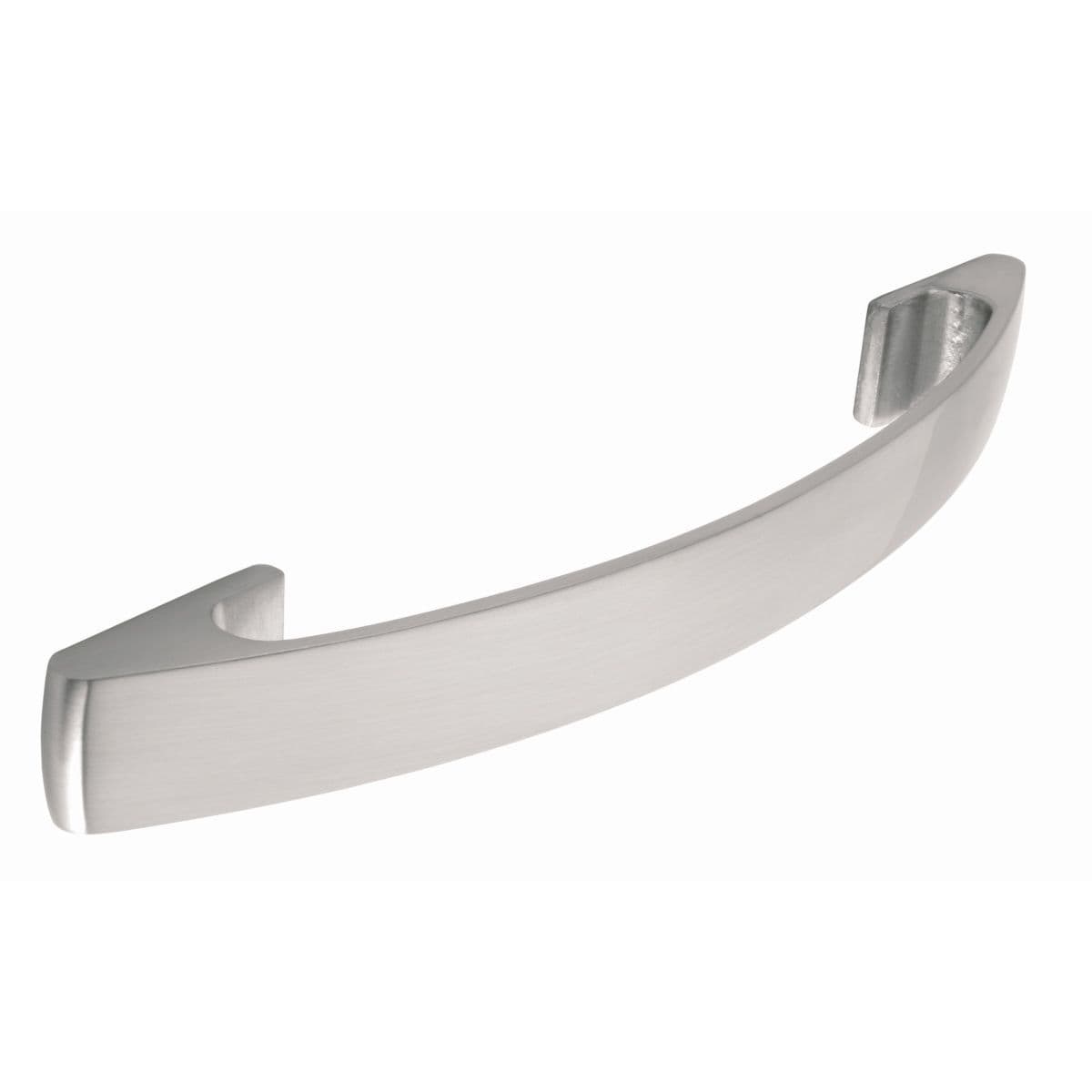 SKELTON BOW Cupboard Handle -128mm h/c size - POLISHED STAINLESS STEEL EFFECT finish (PWS H585.128.SS)