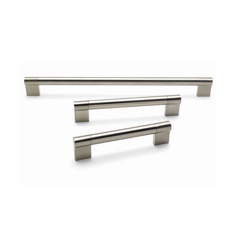 SLIM KEYHOLE Bar Cupboard Handle - 2 sizes - BRUSHED NICKEL finish (ECF FF876**)